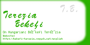 terezia bekefi business card